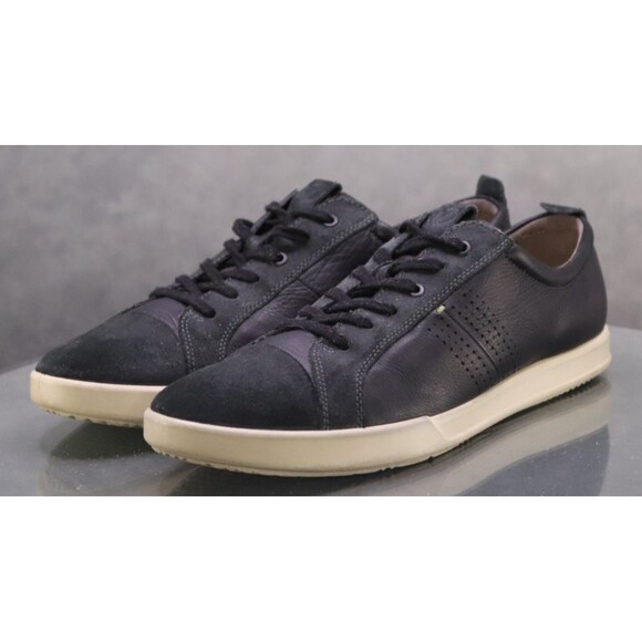 ECCO Men's Low Top Cap Toe Sneakers Shoes Size EU 47 US 13-13.5 Nubuck Leather